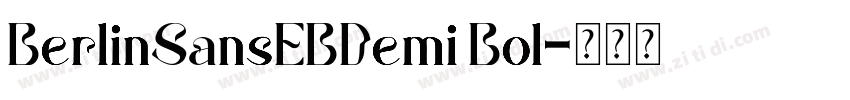 BerlinSansEBDemi Bol字体转换